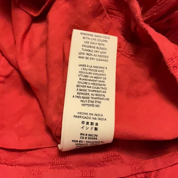 Free People Women’s Red Cotton Multi-Layered Dress Size Small - Picture 10 of 10